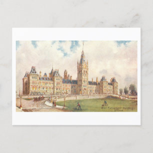 Parliament Building in Ottawa Vintage Postcard