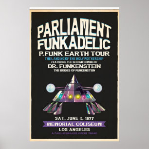 Parliament-Funkadelic Earth Tour 1977 Concert Poster