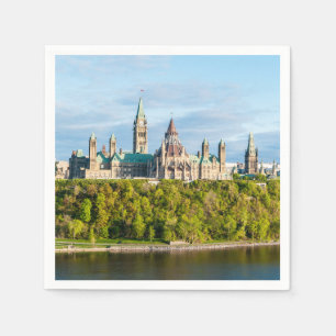 Parliament Hill in Ottawa - Ontario, Canada Napkin