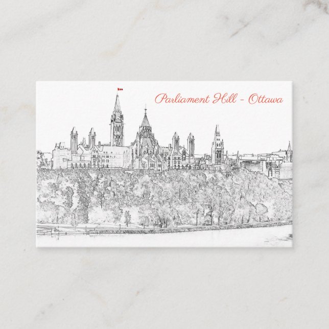 Parliament Hill in Ottawa - QR Code Business Card (Front)