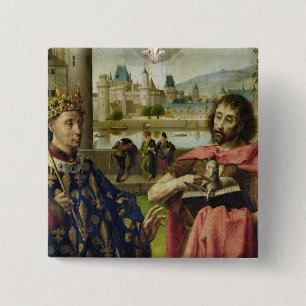 Parliament of Paris Altarpiece 15 Cm Square Badge