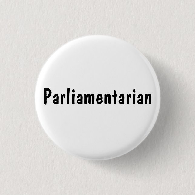 Parliamentarian 3 Cm Round Badge (Front)