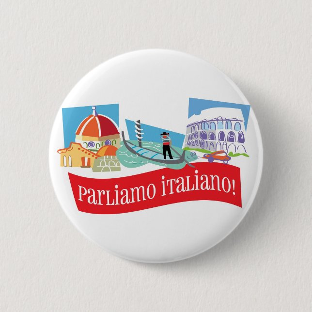 Parliamo Italiano Button (Front)