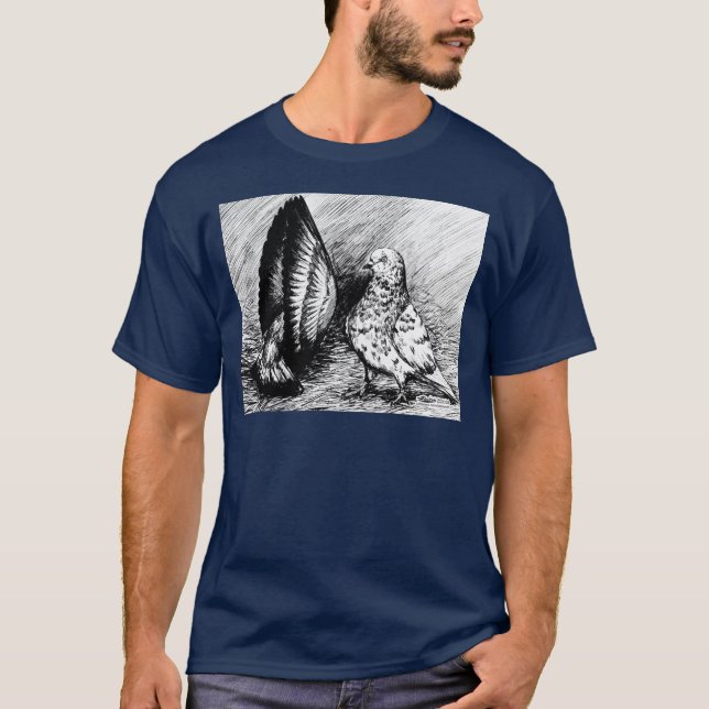 Parlour Roller Pigeons T-Shirt (Front)