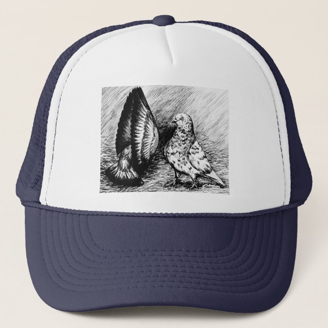 Parlour Roller Pigeons Trucker Hat (Front)