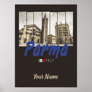 Parma Emilia-Romagna Italy Vintage Souvenir Poster