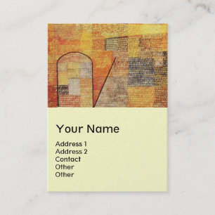 PARNASSUS / ABSTRACT,cream, pearl paper Business Card