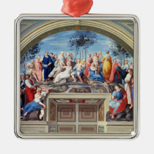 Parnassus and the Disputa, from the Stanza della S Metal Tree Decoration