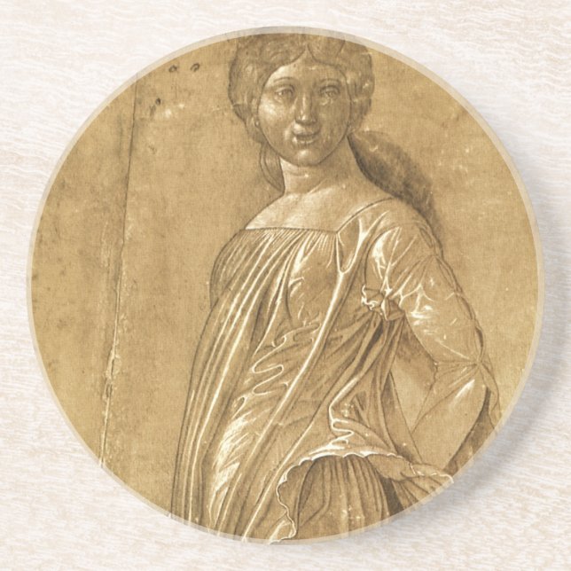 Parnassus, Dancing Muse by Andrea Mantegna Coaster (Front)
