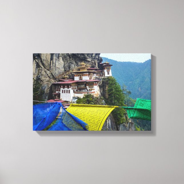Paro Taktsang: The Tiger's Nest Monastery - Bhutan Canvas Print (Front)