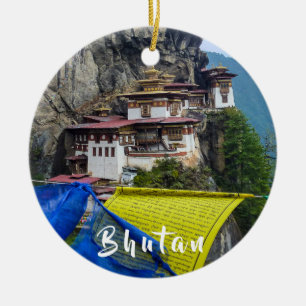 Paro Taktsang: The Tiger's Nest Monastery - Bhutan Ceramic Tree Decoration
