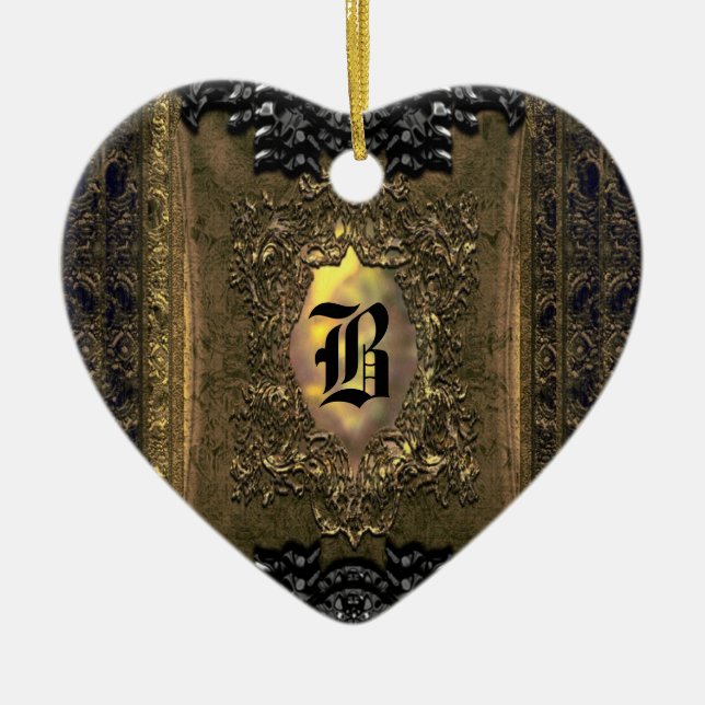 Parocollet Elegant Old World Charm Monogram Ceramic Tree Decoration (Front)