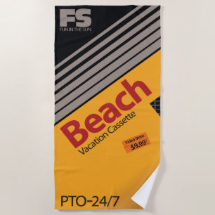 Parody Blank VHS 'Picture Perfect' Vacation Beach Towel