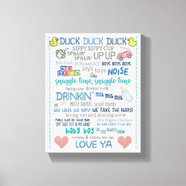 Parody jay silent bob funny nursery art baby gift canvas print (Front)