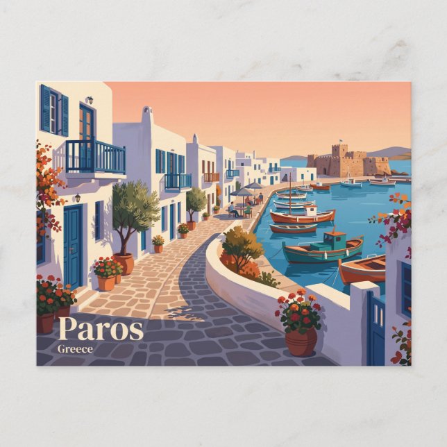Paros Greece Postcard (Front)