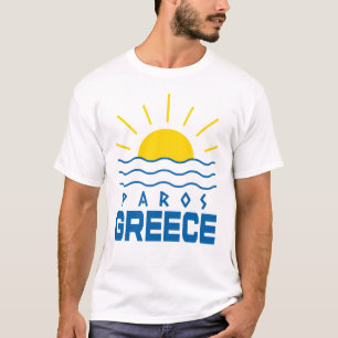 Paros Greece Sunshine And Sea Men's White T-Shirt