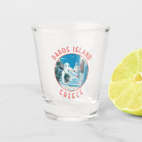 Paros Island Greece Retro Distressed Circle