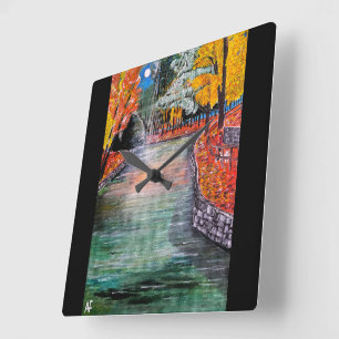 Parque de San Vicente Painting by Alfred Fox Square Wall Clock