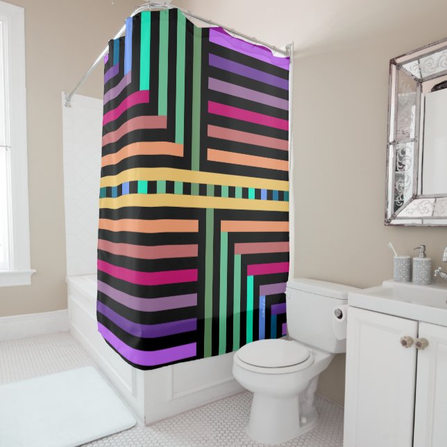 Parquet Shower Curtain (In Situ)