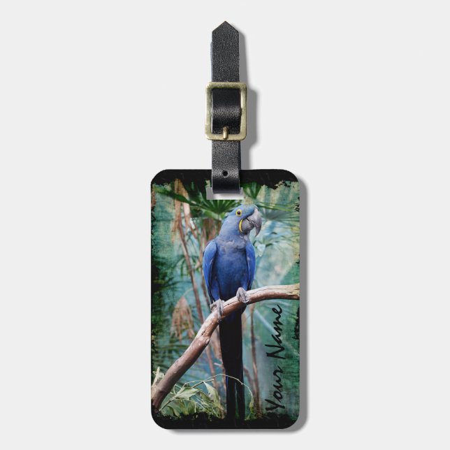 Parrot 1 Luggage Tag Options (Front Vertical)