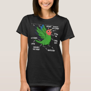 Parrot Anatomy I Rosy faced Green Lovebird T-Shirt