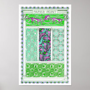 Parrot and monkey jungle poster