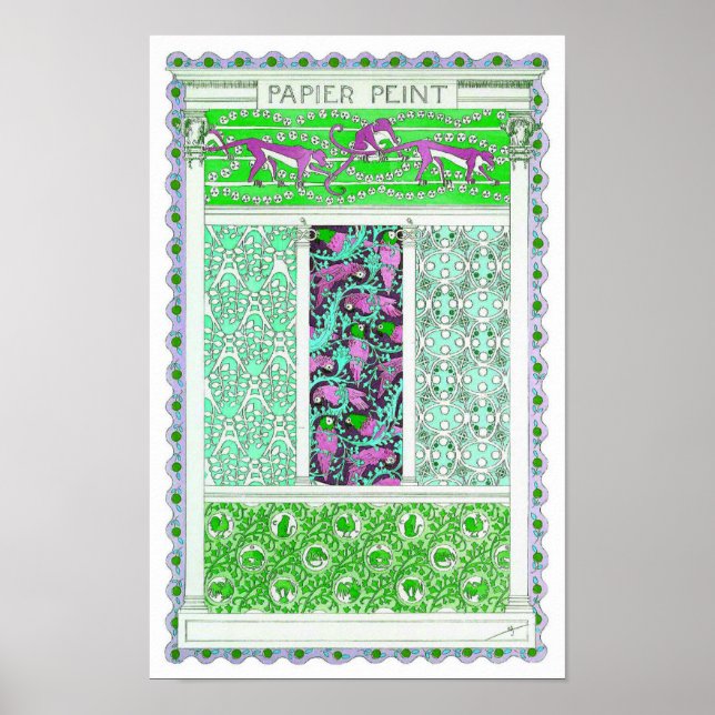 Parrot and monkey jungle poster (Front)