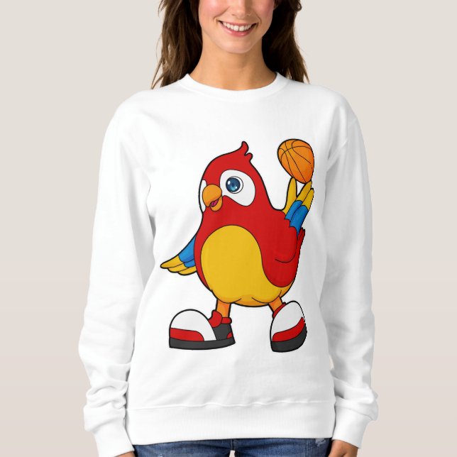 Parrot as Basketball player with Basketball Sweatshirt (Front)