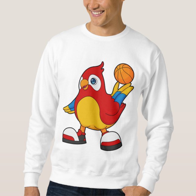 Parrot as Basketball player with Basketball Sweatshirt (Front)