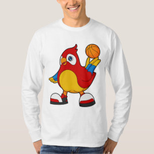 Parrot as Basketball player with Basketball T-Shirt