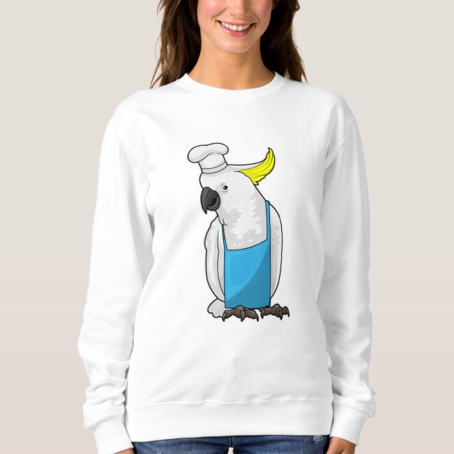 Parrot as Chef with Cooking hat Sweatshirt (Front)