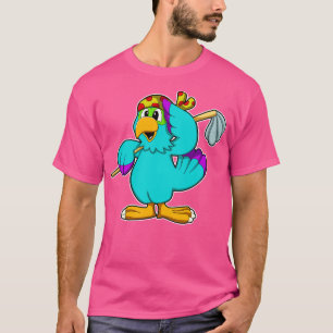 Parrot as Cleaner with Mop T-Shirt