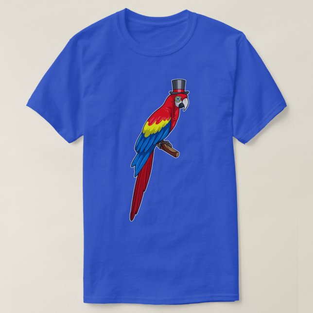 Parrot as Gentleman with Hat T-Shirt (Design Front)