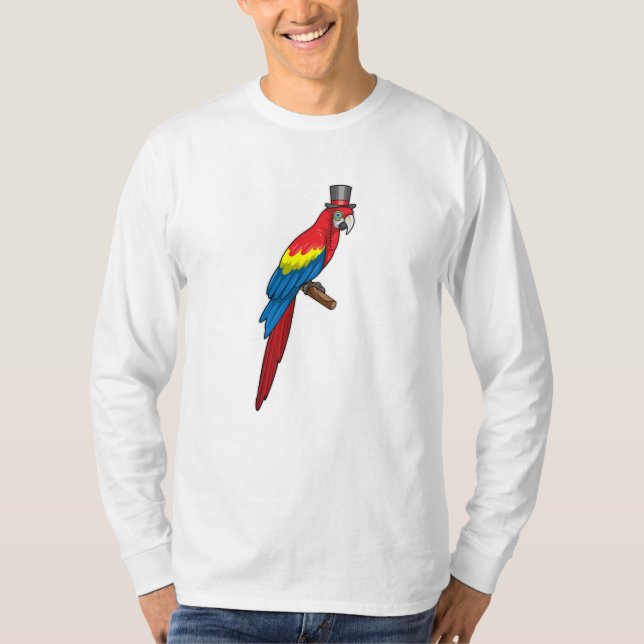Parrot as Gentleman with Hat T-Shirt (Front)