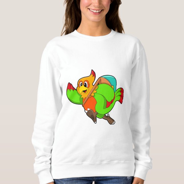 Parrot as Hiker with Backpack Sweatshirt (Front)
