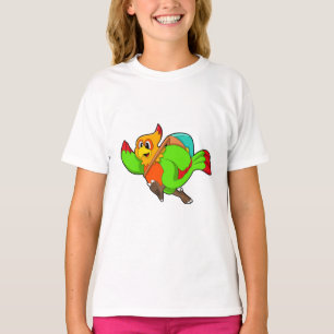 Parrot as Hiker with Backpack T-Shirt