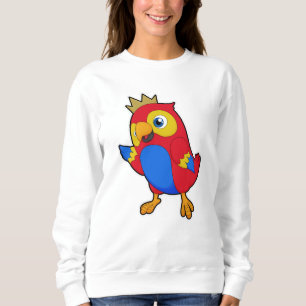 Parrot as King with Crown Sweatshirt