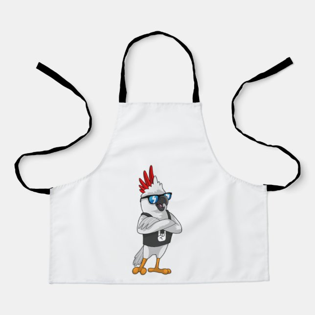 Parrot as Musician with Sunglasses Apron (Front)