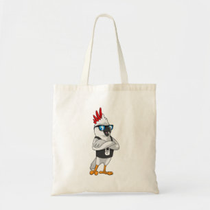 Parrot as Musician with Sunglasses Tote Bag