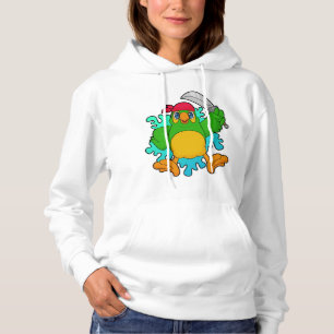 Parrot as Pirate with Sword Hoodie