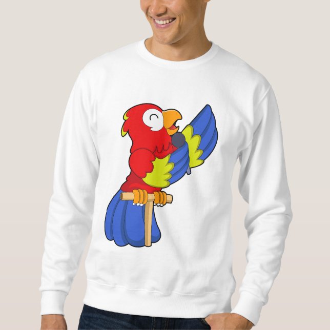 Parrot as Singer with Microphone Sweatshirt (Front)
