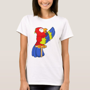 Parrot as Singer with Microphone T-Shirt