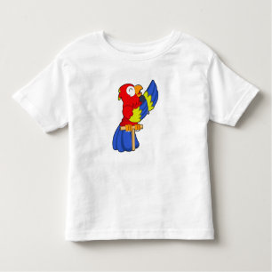 Parrot as Singer with Microphone Toddler T-Shirt