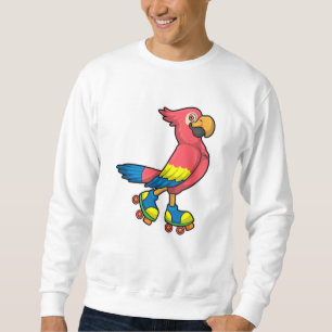 Parrot as Skater with Roller skates Sweatshirt