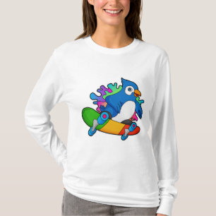 Parrot as Skater with Skateboard T-Shirt