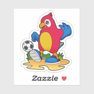 Parrot as Soccer player with Soccer