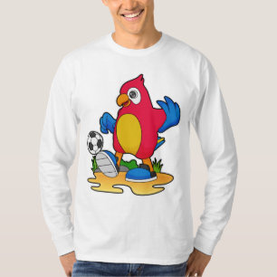 Parrot as Soccer player with Soccer T-Shirt