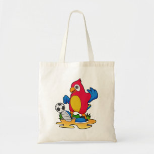 Parrot as Soccer player with Soccer Tote Bag