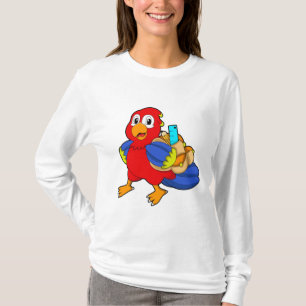 Parrot as Student with Backpack T-Shirt