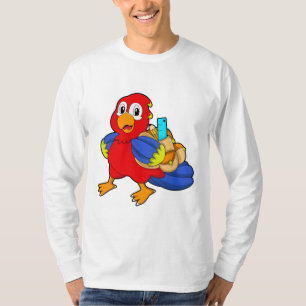 Parrot as Student with Backpack T-Shirt